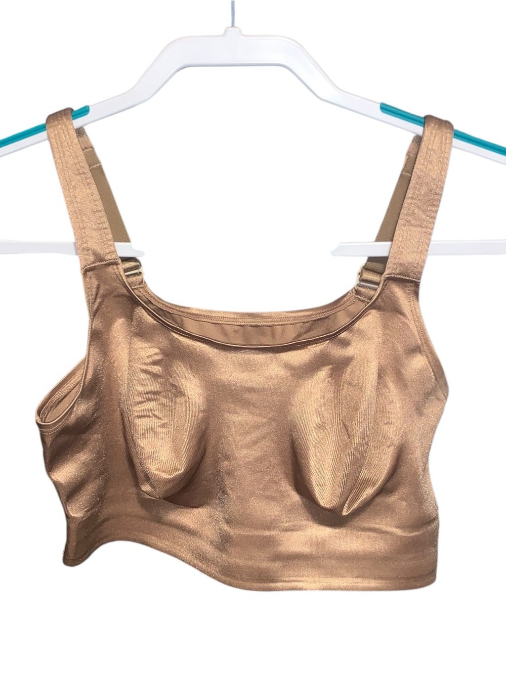 Ruby Ribbon Bra Size 36 Rose Gold Wireless Comfortable Lace Demiette Style 3029